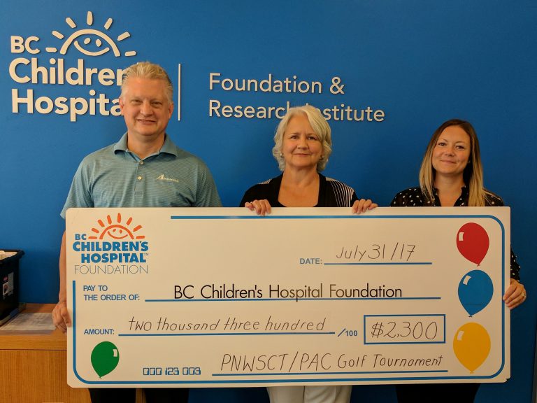 BC Children's Hospital Donation Pacific Northwest Society for